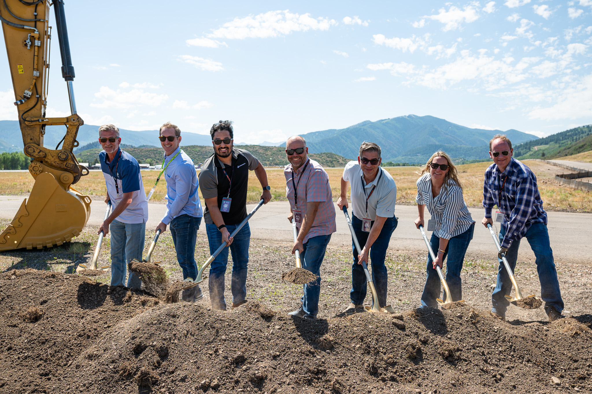 Members of the J|D team joined airport officials to celebrate the ASE Runway Groundbreaking.